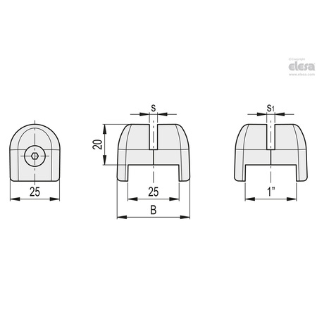 Elesa Support clamp for panels and electro-welded mesh, PPR.30-5-C33 PPR